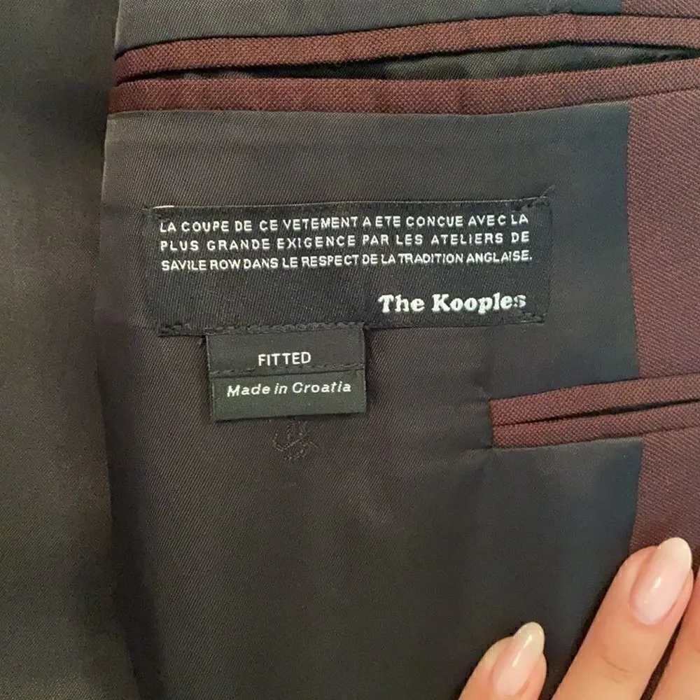 COPY - The Kooples men’s burgundy sport coat